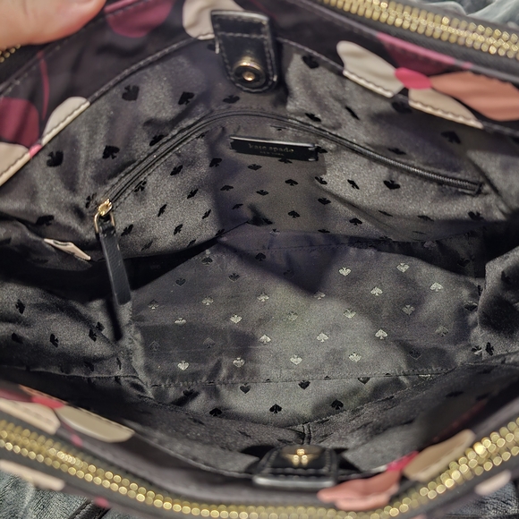 kate spade New York Black Floral Tote with Wristlet - Picture 6 of 14